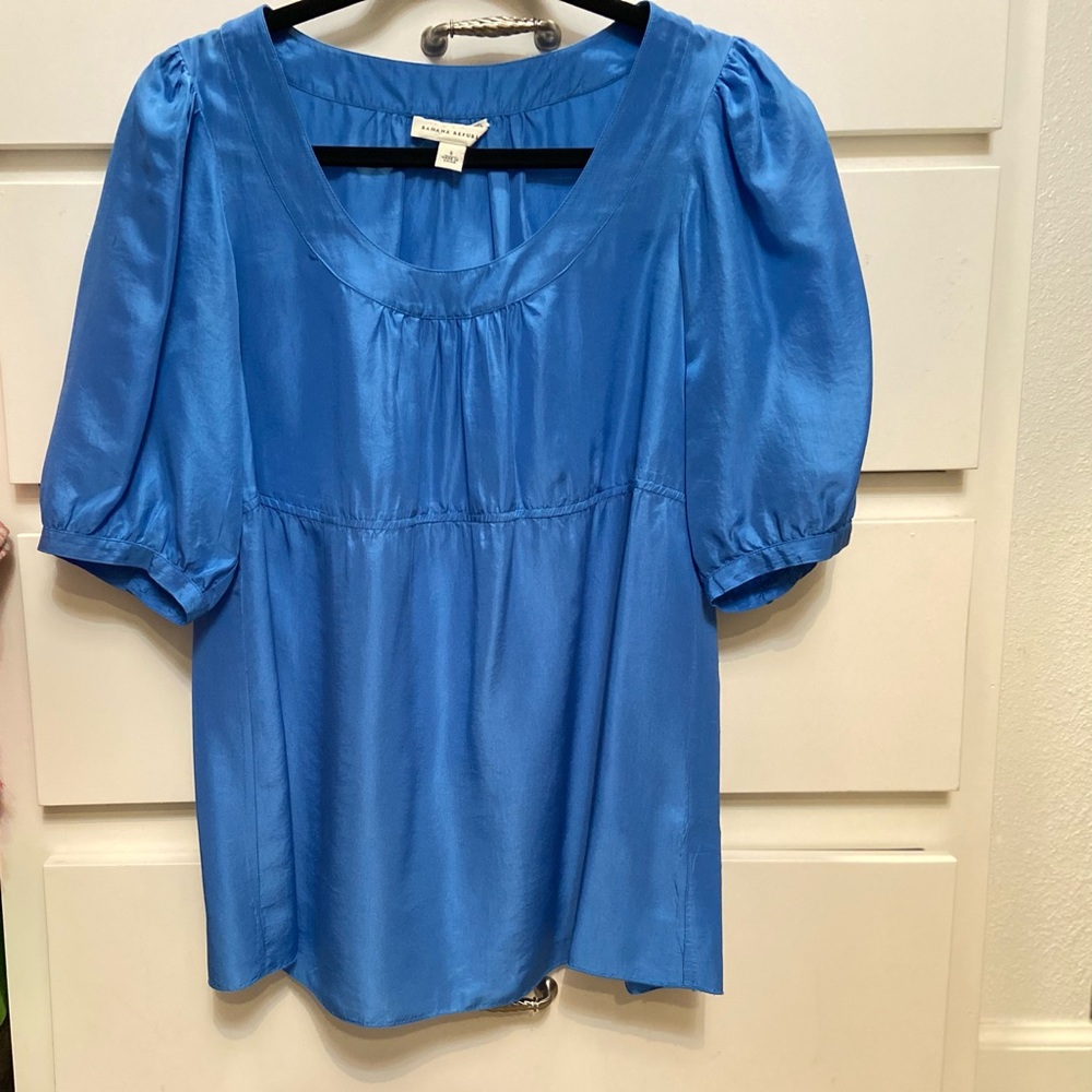 Banana Republic Blue Silk Blouse